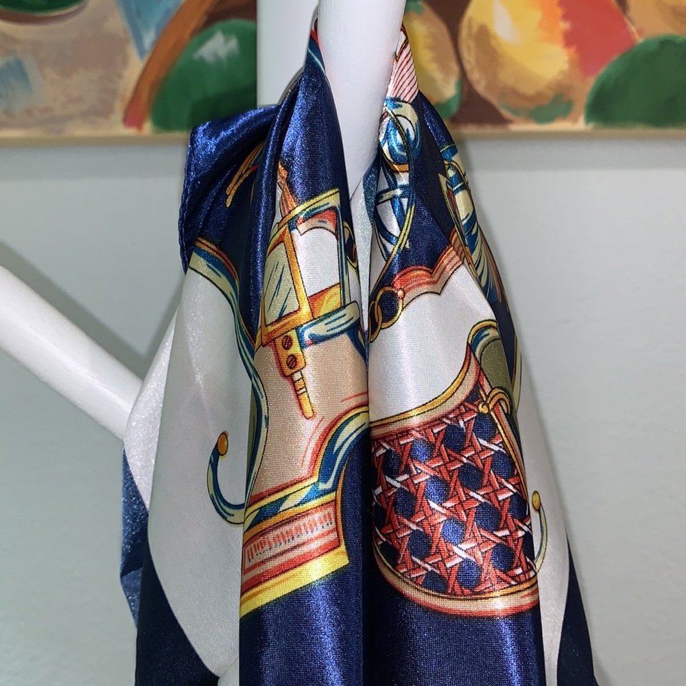 Gorgeous, “Carriage Scarf” - spun polyester very much like silk! One of a kind!
